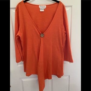 Great Cavalier Orange Cotton Boho Top